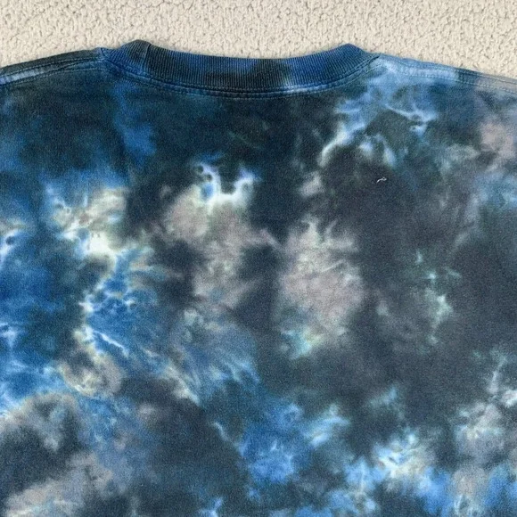 Lynyrd Skynyrd Shirt Men Large Blue Tie Dye LIQUID BLUE Eagle USA Flag Crew Neck - Picture 8 of 11